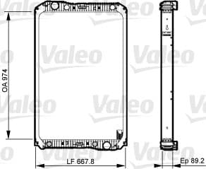 Radiador, refrigeración del motor VALEO 733545