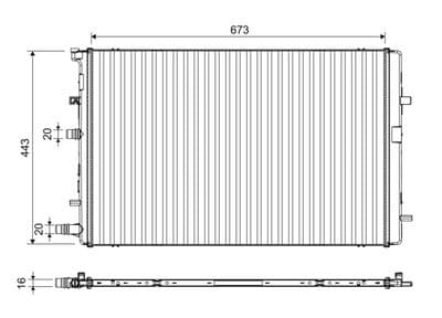 Radiador, refrigeración del motor VALEO 701395