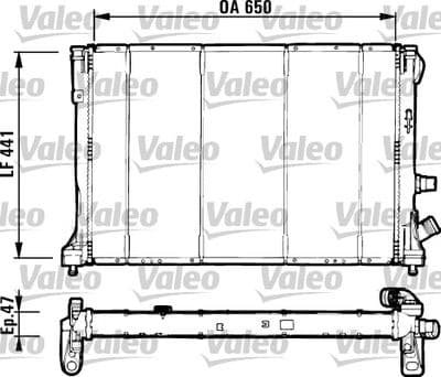 Radiador, refrigeración del motor VALEO 731129