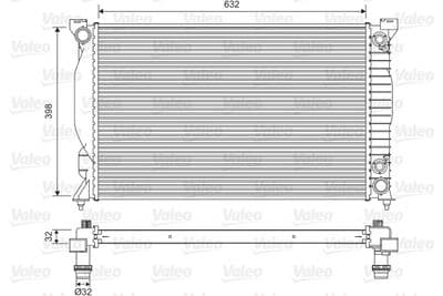 Radiador, refrigeración del motor VALEO 735093