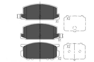 Juego de balatas de freno Kavo Parts KBP-8006