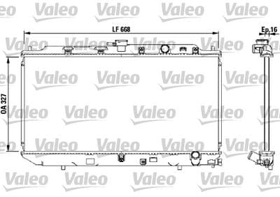 Radiador, refrigeración del motor VALEO 819193