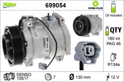 Compresor, aire acondicionado VALEO 699054