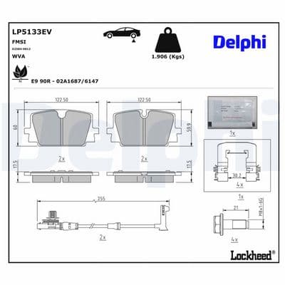 Juego de balatas de freno DELPHI LP5133EV