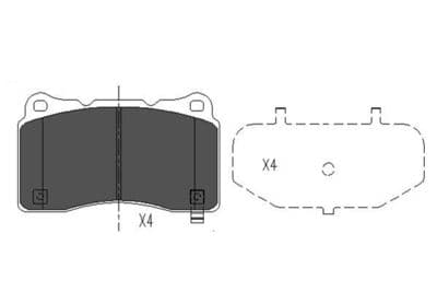 Juego de balatas de freno Kavo Parts KBP-8021