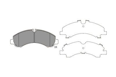 Juego de balatas de freno Kavo Parts KBP-5552