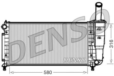 Radiador, refrigeración del motor DENSO DRM09105