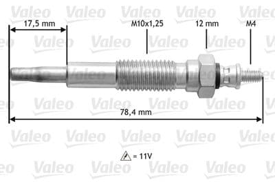 Bujía de precalentamiento VALEO 345214