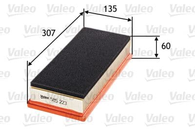 Filtro de aire VALEO 585223