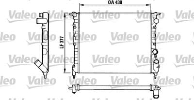Radiador, refrigeración del motor VALEO 883875