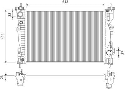 Radiador, refrigeración del motor VALEO 701391