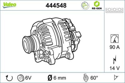 Alternador VALEO 444548