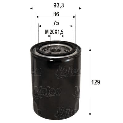 Filtro de aceite VALEO 586116