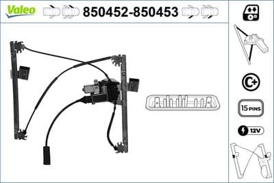 Elevador para ventanas VALEO 850453