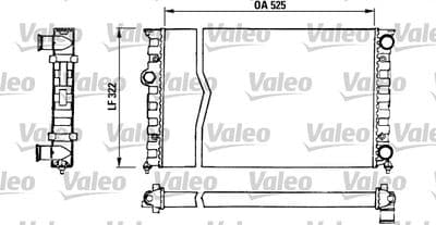 Radiador, refrigeración del motor VALEO 730505