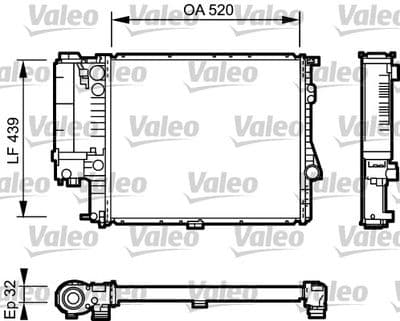 Radiador, refrigeración del motor VALEO 734301