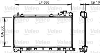 Radiador, refrigeración del motor VALEO 735209