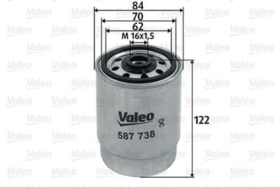 Filtro combustible VALEO 587738