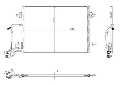 Condensador, aire acondicionado MAHLE AC 255 001S