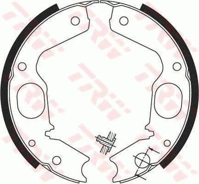 Juego de zapatas de frenos, freno de mano TRW GS8695