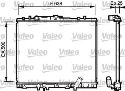 Radiador, refrigeración del motor VALEO 734424