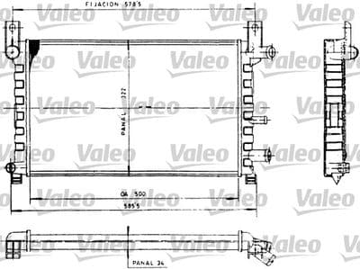 Radiador, refrigeración del motor VALEO 730483