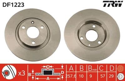 Disco de freno TRW DF1223