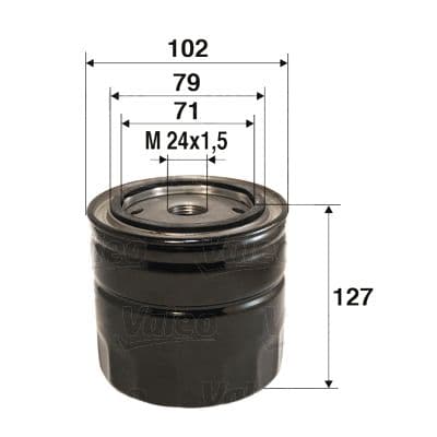 Filtro de aceite VALEO 586044