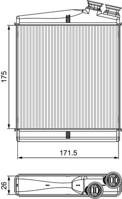 Radiador de calefacción, calefacción interior VALEO 811512