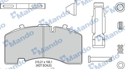 Juego de balatas de freno MANDO MBF016107
