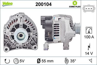 Alternador VALEO 200104