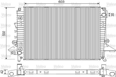 Radiador, refrigeración del motor VALEO 733286