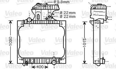 Radiador, refrigeración del motor VALEO 733429