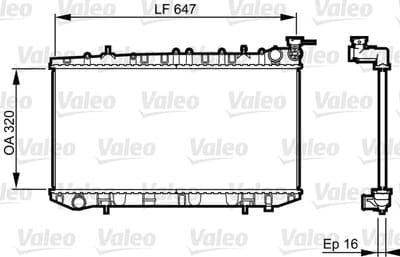 Radiador, refrigeración del motor VALEO 731664