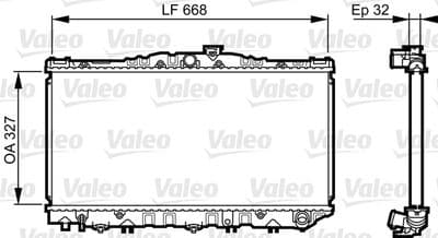 Radiador, refrigeración del motor VALEO 731698