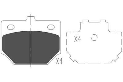 Juego de balatas de freno Kavo Parts KBP-1509
