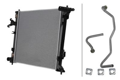 Radiador, refrigeración del motor HELLA 8MK 366 310-221