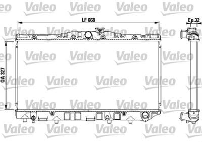Radiador, refrigeración del motor VALEO 731095