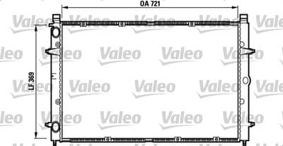 Radiador, refrigeración del motor VALEO 732397
