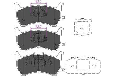Juego de balatas de freno Kavo Parts KBP-4519