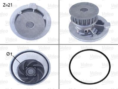 Bomba de agua, refrigeración del motor VALEO 506003