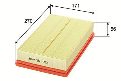 Filtro de aire VALEO 585092