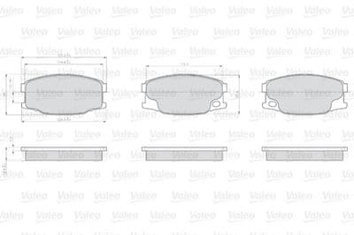 Juego de balatas de freno VALEO 872242