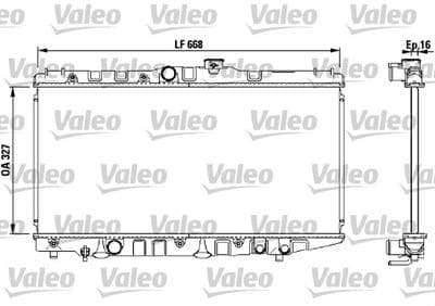 Radiador, refrigeración del motor VALEO 730471