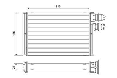 Radiador de calefacción, calefacción interior VALEO 811576