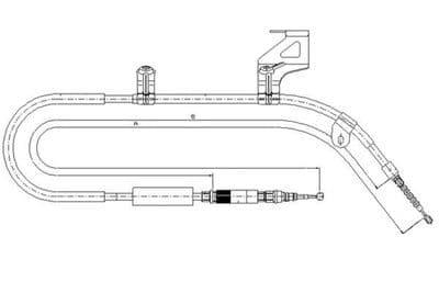 Cable de accionamiento, freno de estacionamiento TEXTAR 44006400