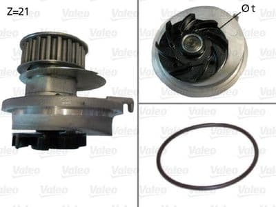 Bomba de agua, refrigeración del motor VALEO 506005