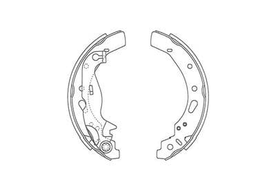 Juego de zapatas de frenos Kavo Parts BS-5434