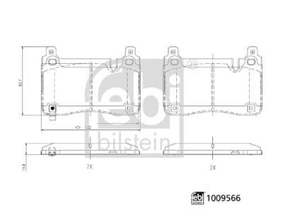 Juego de balatas de freno FEBI BILSTEIN 1009566