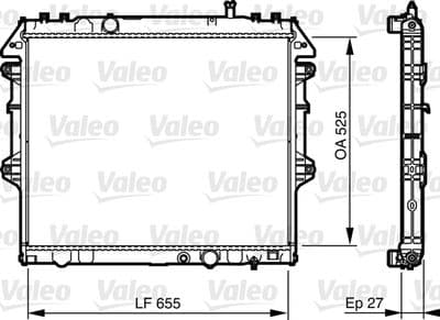 Radiador, refrigeración del motor VALEO 735442